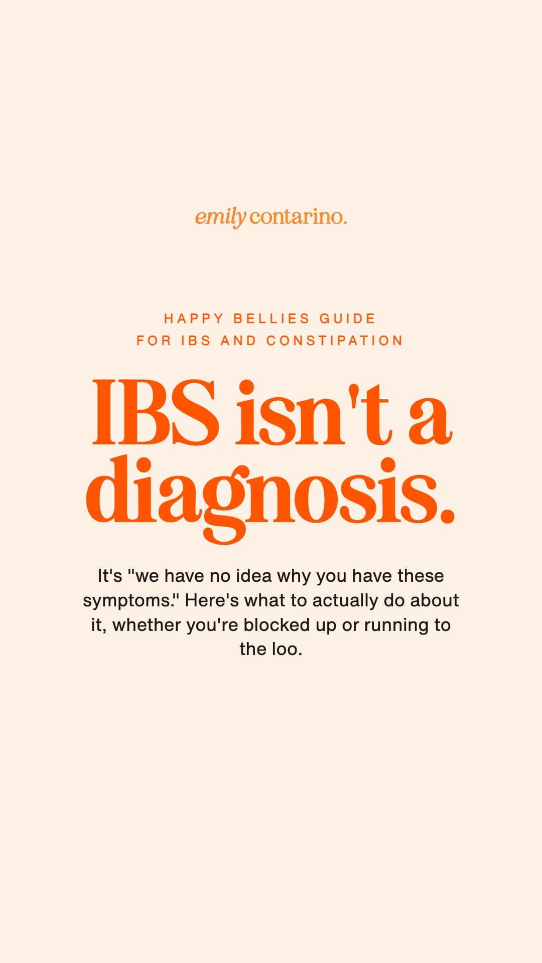 The cover of Emily's Happy Bellies gut health guide
